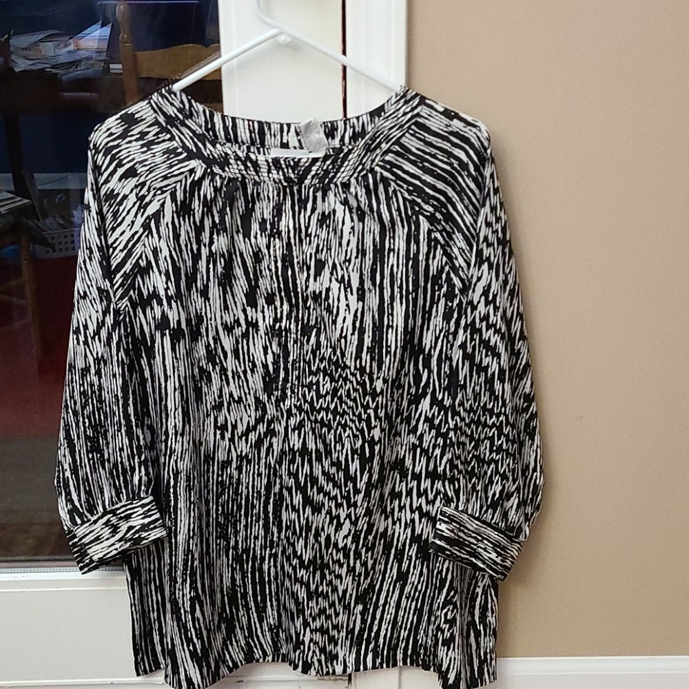 Chico's brushed stripe blouse